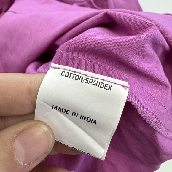 eShakti Skirt Womens 8 Purple‎ Flare A-Line Cargo Pockets Stretch Cotton Spandex - Picture 4 of 6